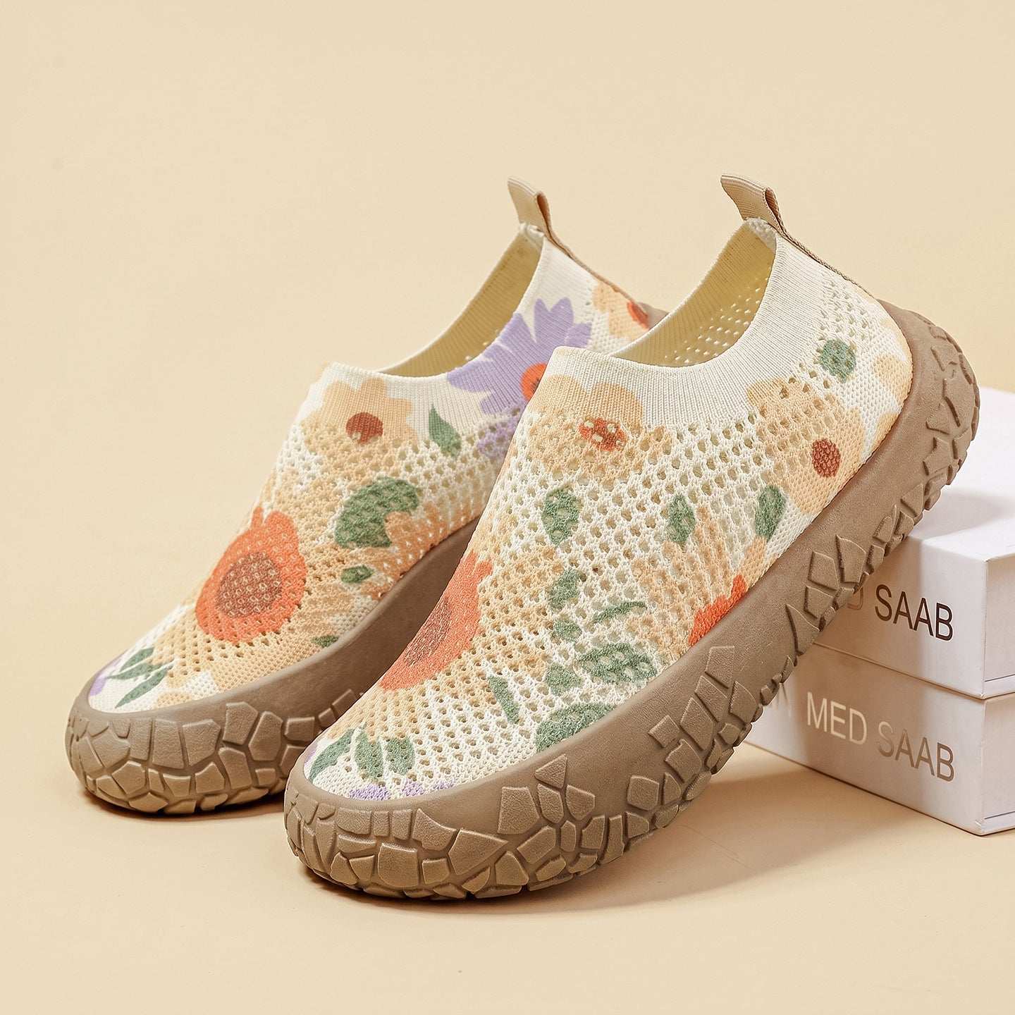 Womens Breathable Versatile Round-toe Flats