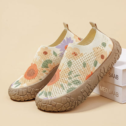 Womens Breathable Versatile Round-toe Flats