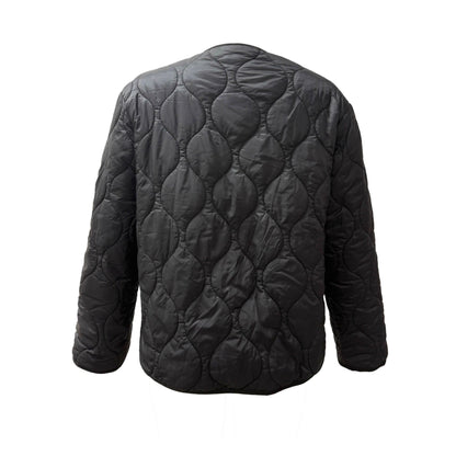 Womens Casual Solid-Color Cotton Jacket With Buttons