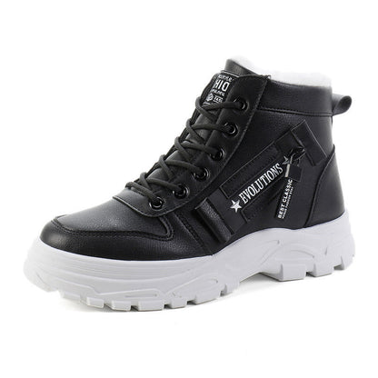 Korean Style Student All-matching Warm High-top Martin Boots