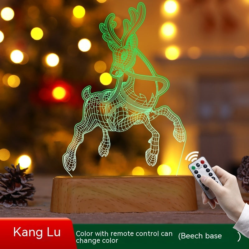 3D Christmas LED Night Light Acrylic Gift Decor