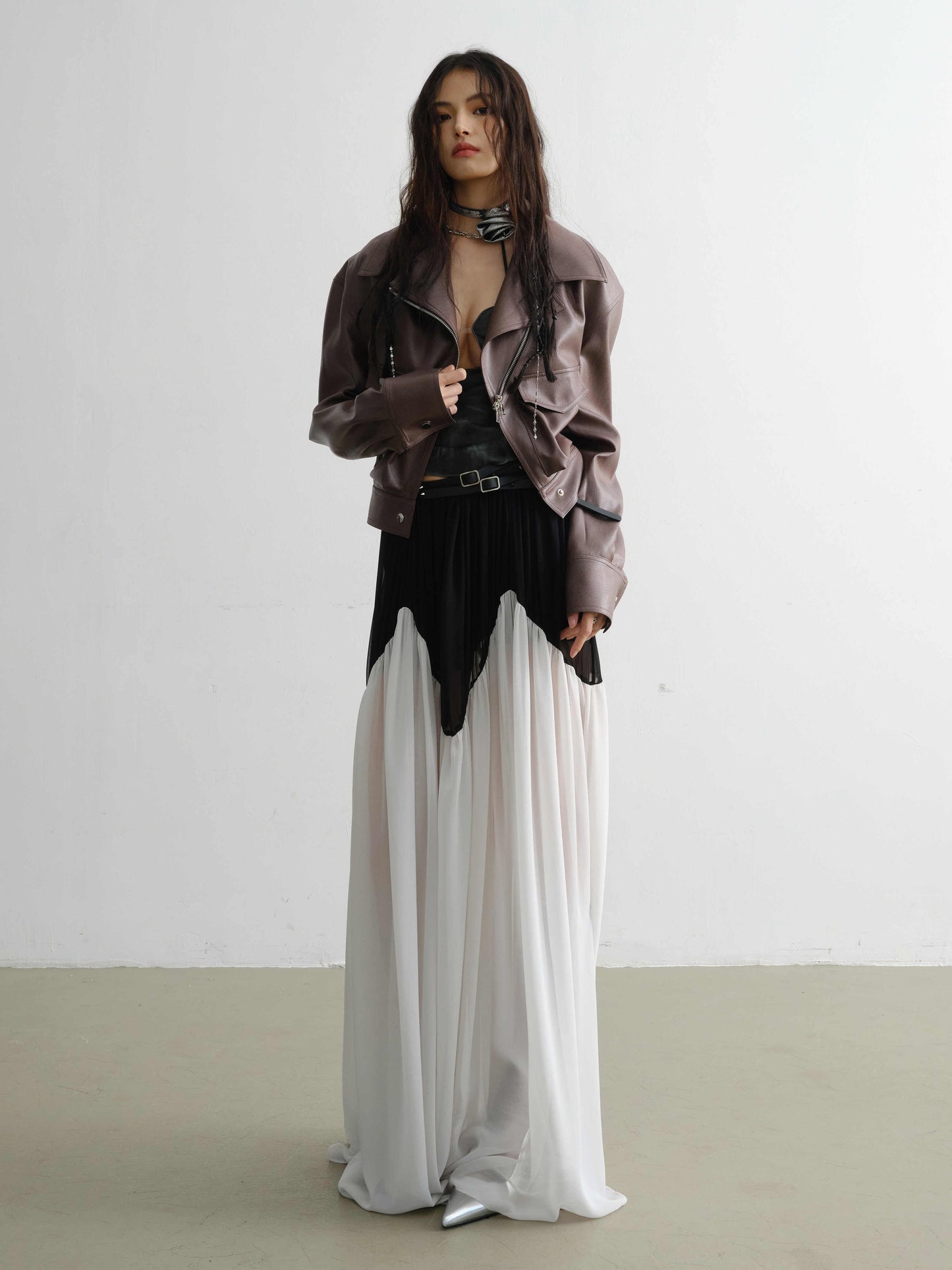 Handsome Loose PU Leather Jacket Coat