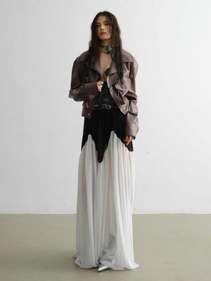 Handsome Loose PU Leather Jacket Coat
