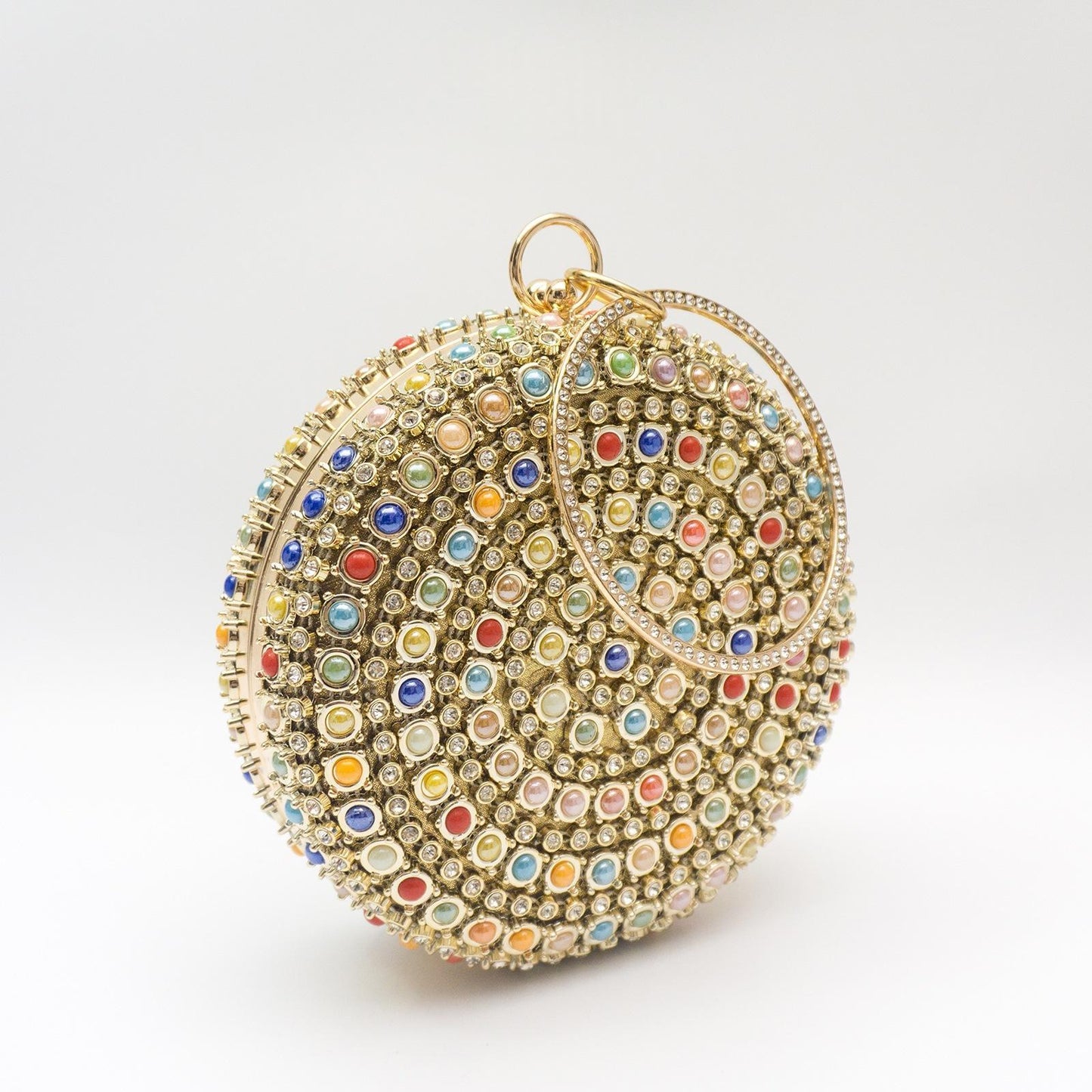Colorful Beaded And Rhinestone Evening Clutch For Parties