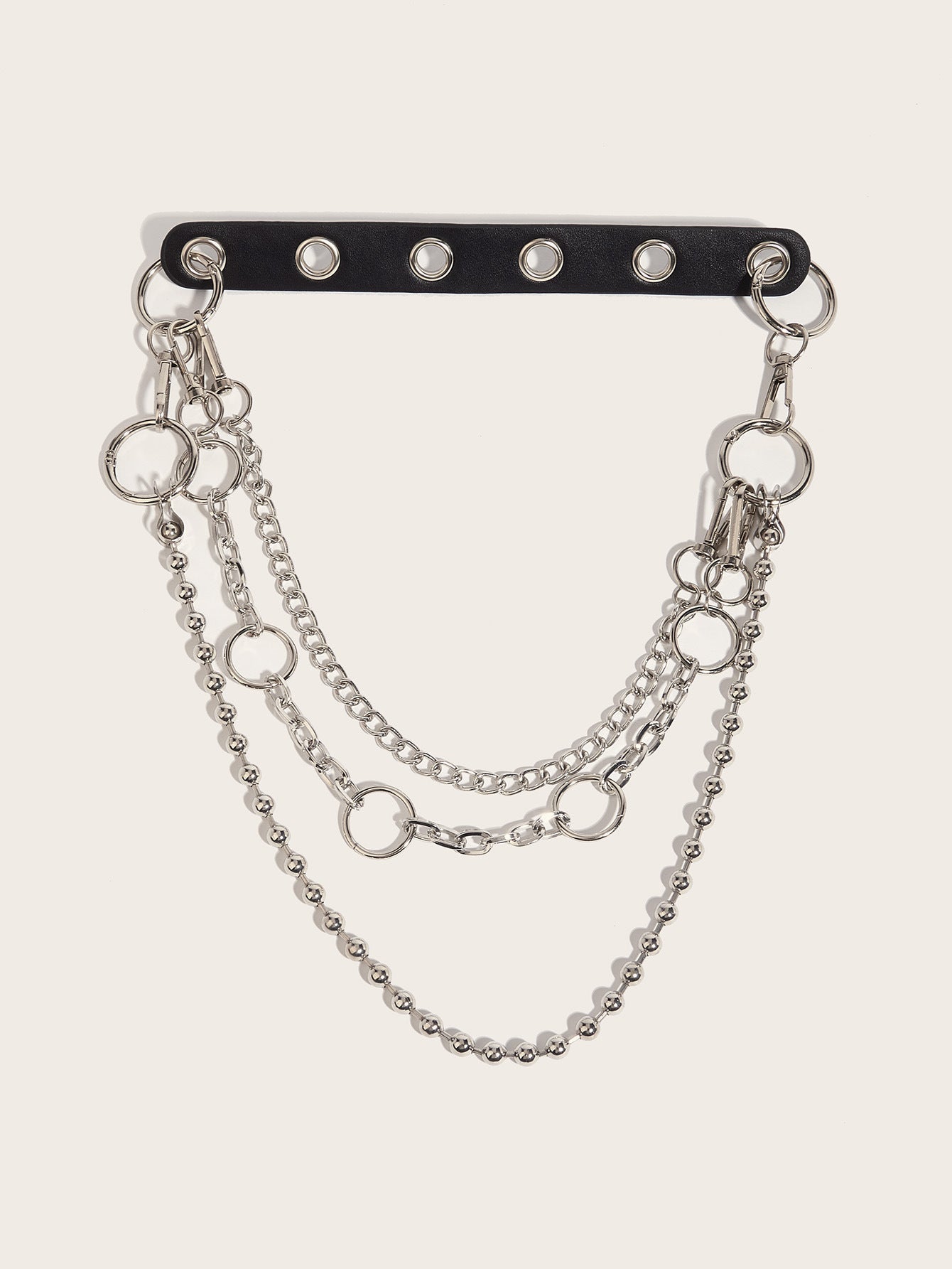 Fashionable And Versatile Double-layer Metal Belt Chain