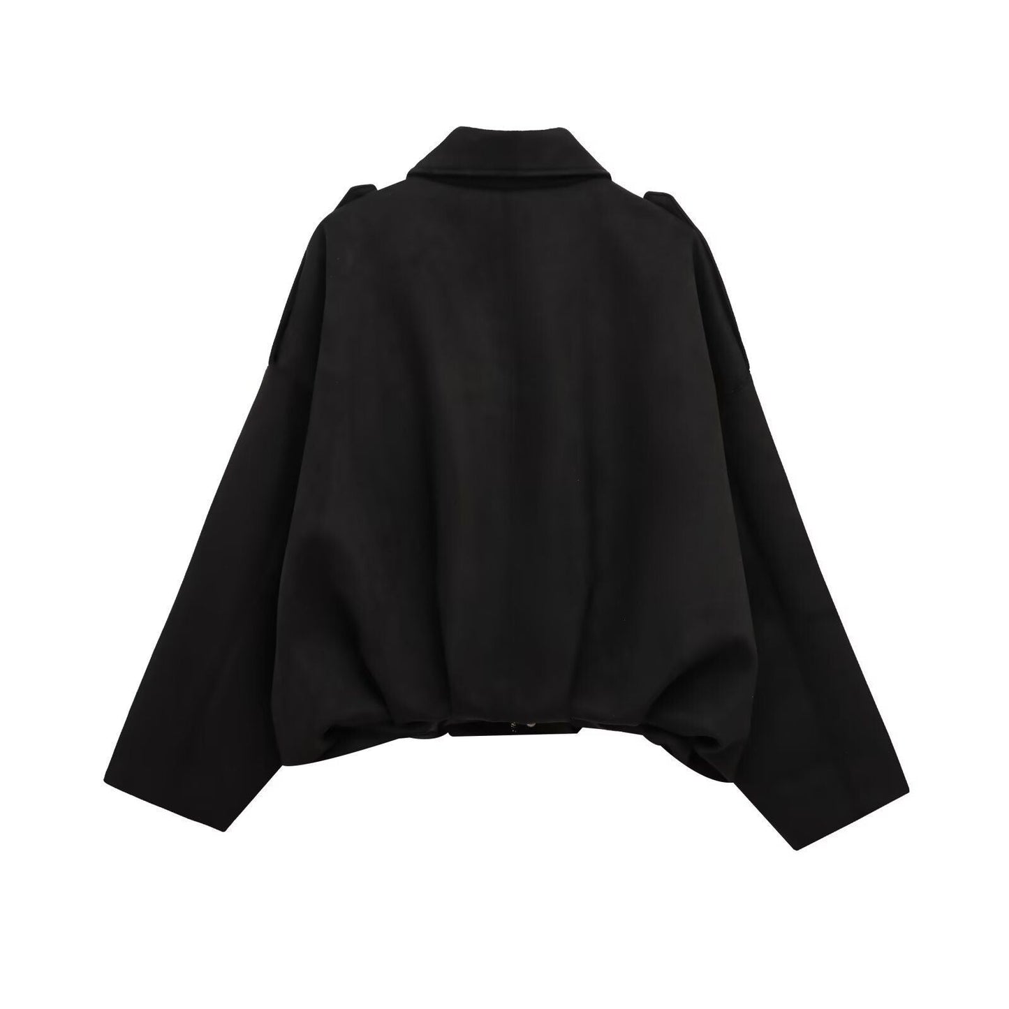 European And American Cross-Border Women's Clothing 2025 Early Spring New Fashion Suede Casual Style Versatile Casual Simple Aviator Jacket