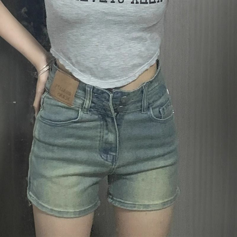 Women's Summer High-Waisted Slimming Stretchy Shorts For Plus-Size Girls