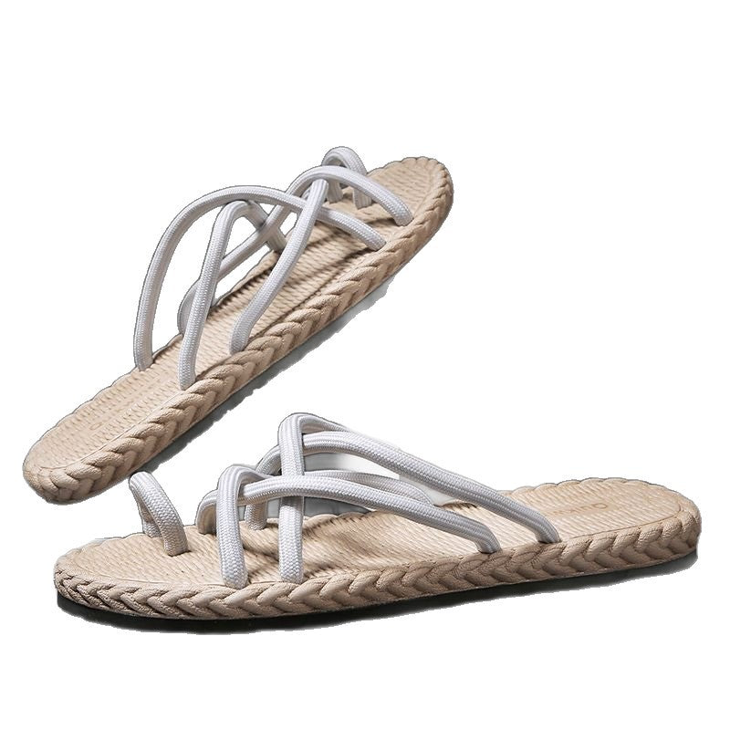 Personalized Woven Casual Outdoor Non-slip Flip-flops