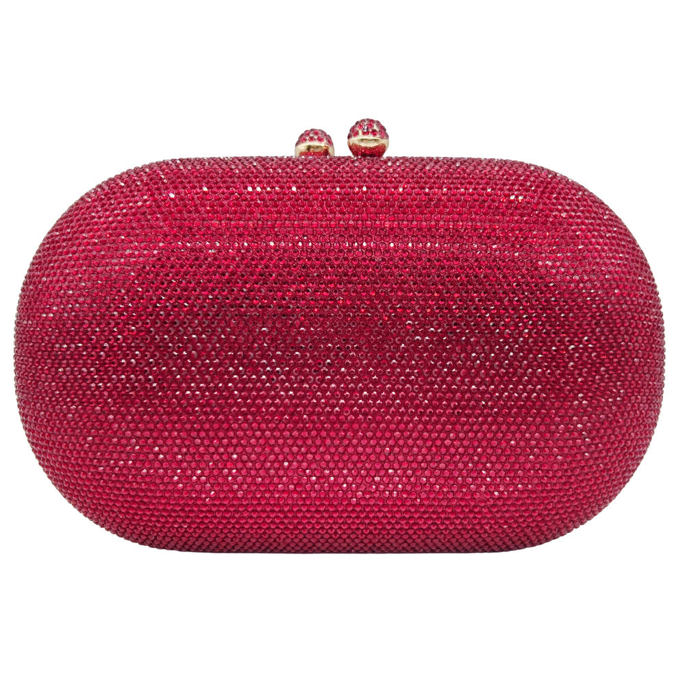 Hot-studded Evening Clutch With A Chain Strap For Banquets
