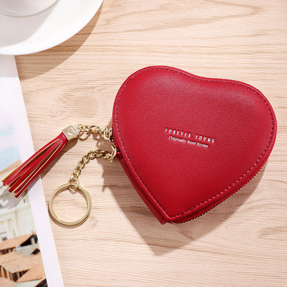 Personalized Key Chain Lovely Heart-shaped Coin Bag