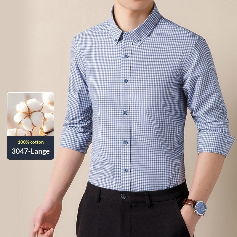 Mens Cotton Fashion Casual Breathable Shirt