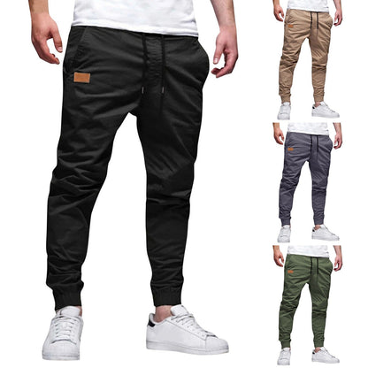 Mens Casual Pants Loose-fitting Straight-leg Trousers Long Pants