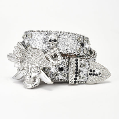 Punk Pirate Rhinestone Punk Fashion Belt