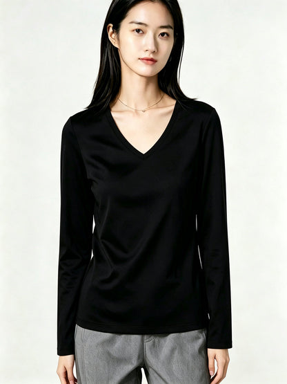 Womens Long-sleeve T-shirt Womens Thermal Base Layer For Fitness And Running