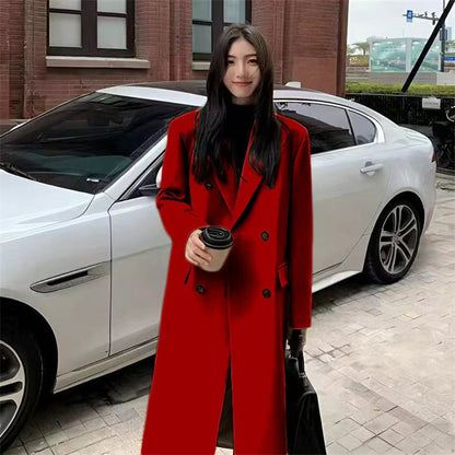 Korean-style Trendy Mid-length Over-the-knee Coat For Petite Women
