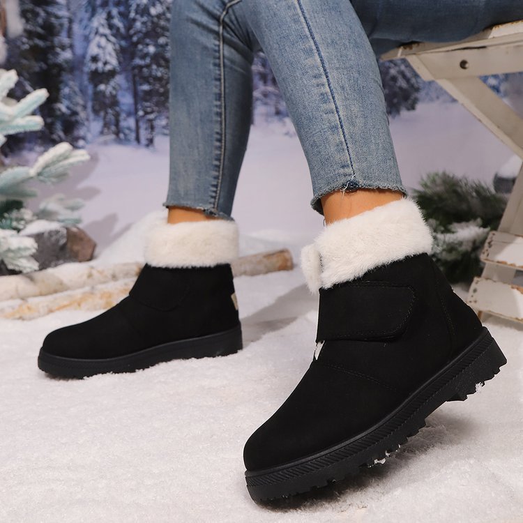 Female Fashion Velvet Padded Thick Cotton Shoes