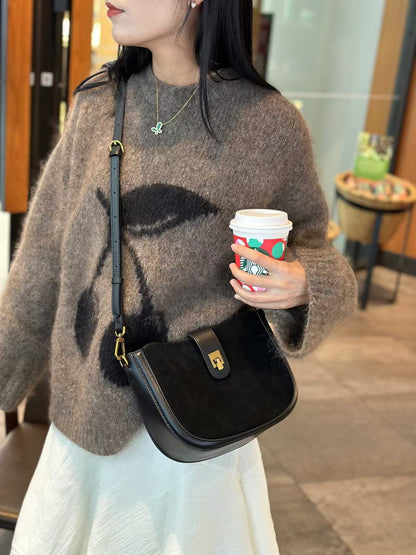 Soft First-layer Cowhide Shoulder And Crossbody Bag