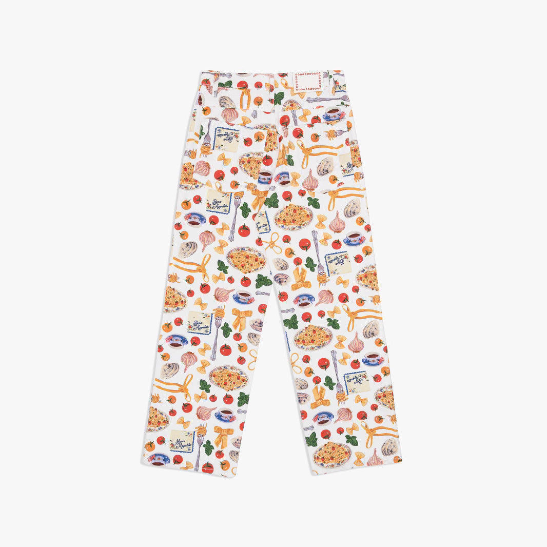 Printed High-quality Fashionable Casual Denim Womens Pants