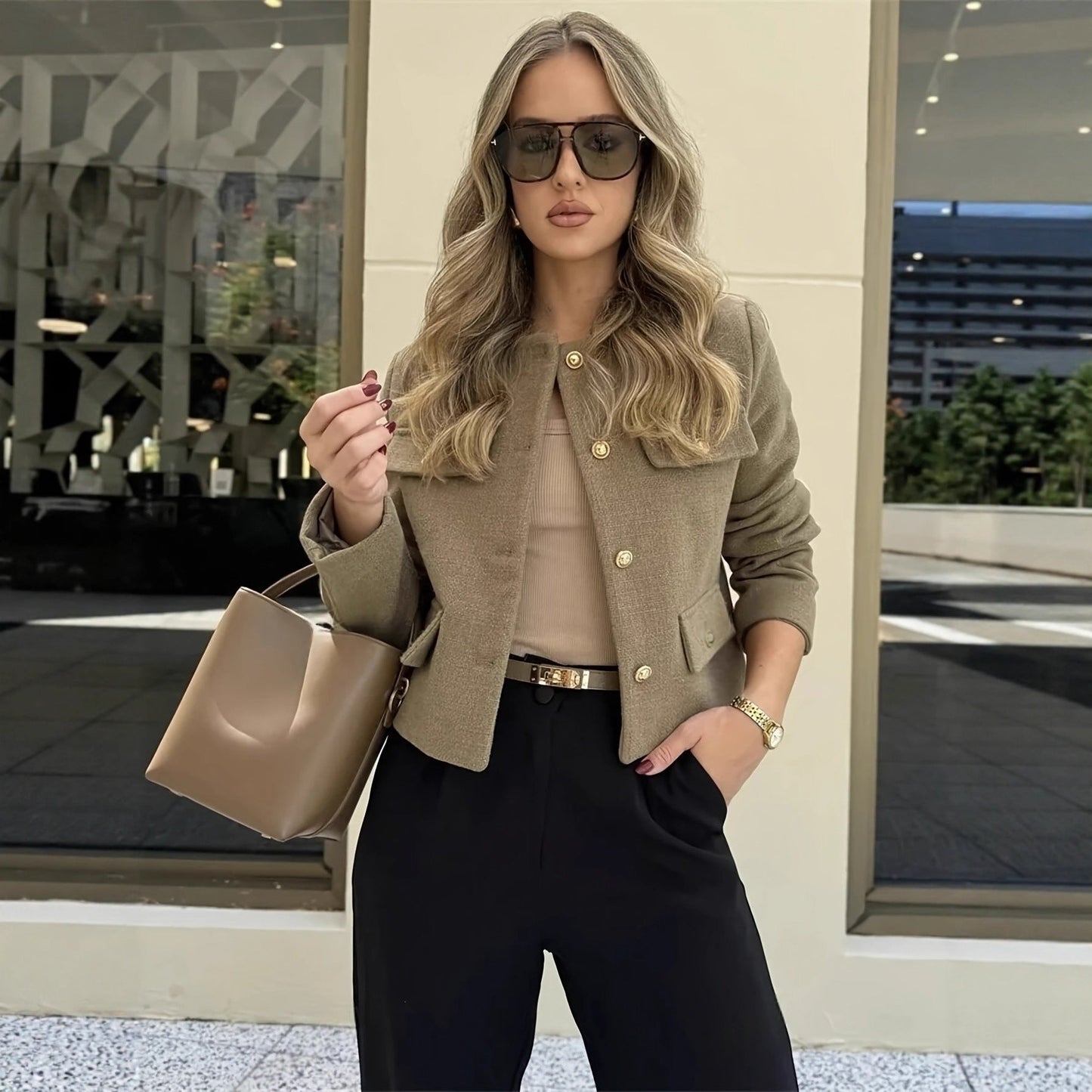 Cropped Chanel-style Blazer For Women