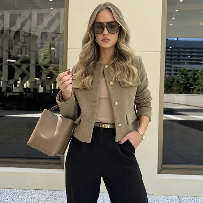 Cropped Chanel-style Blazer For Women
