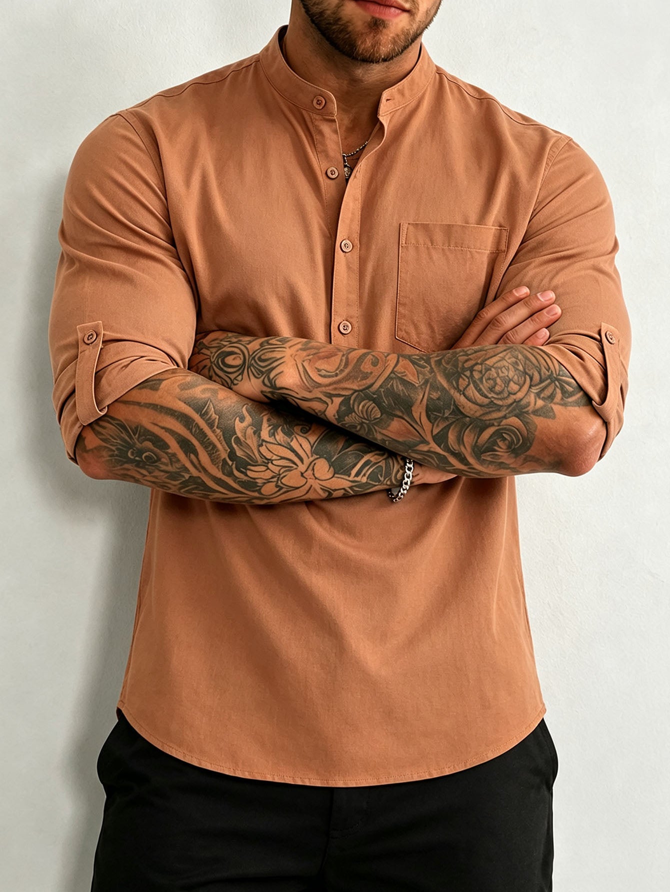 Men S 100 Cotton Mid Sleeve Shirt Built For The Outdoor Man