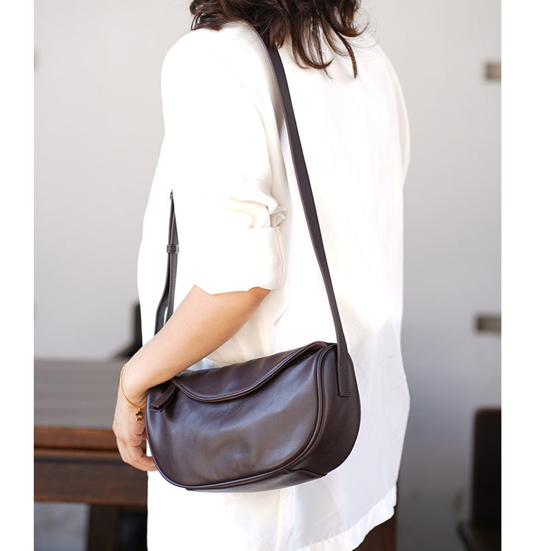 First-layer Cowhide Genuine Leather Crossbody Bag