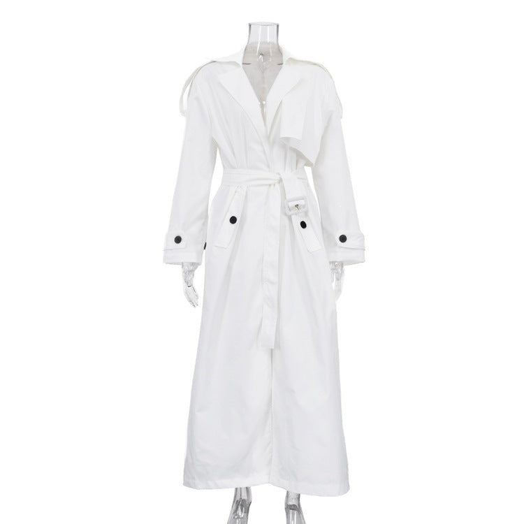 Simple And Stylish Long Trench Coat For Women