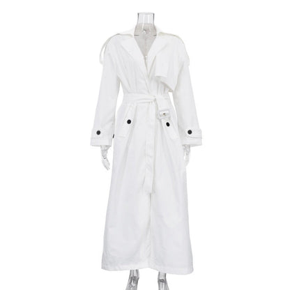 Simple And Stylish Long Trench Coat For Women