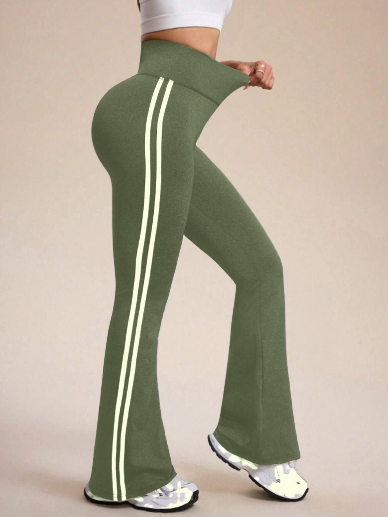 Cross-Border High-Waisted Wide-Leg Pants, Sports Outdoor Yoga Pants, New Fitness Wear, Casual Clothing For Women