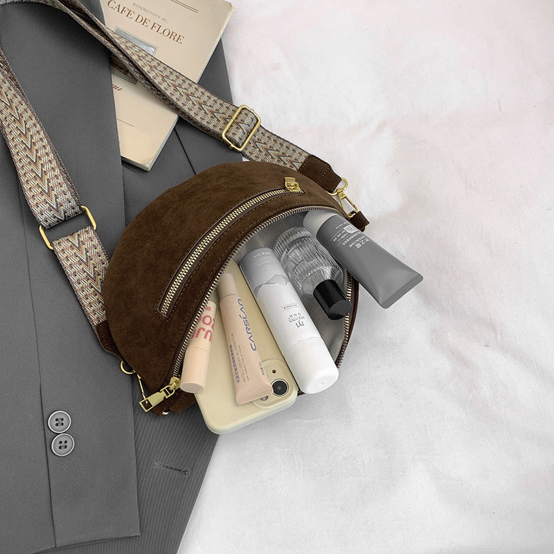 Jacquard Webbing European And American Style PU Leather Crossbody Bag