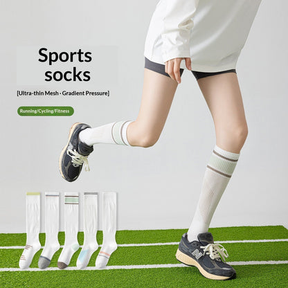 Ultra Thin Lightly Compressive Breathable Leg Length Sports Socks