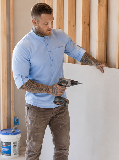 Tough Cotton Mid-Sleeve Work Shirt  Rugged, Breathable & Job-Site Ready