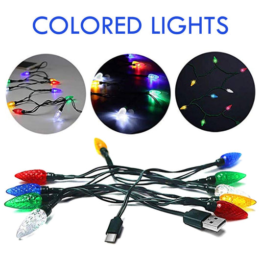 Christmas LED USB Charging Cable with Lights