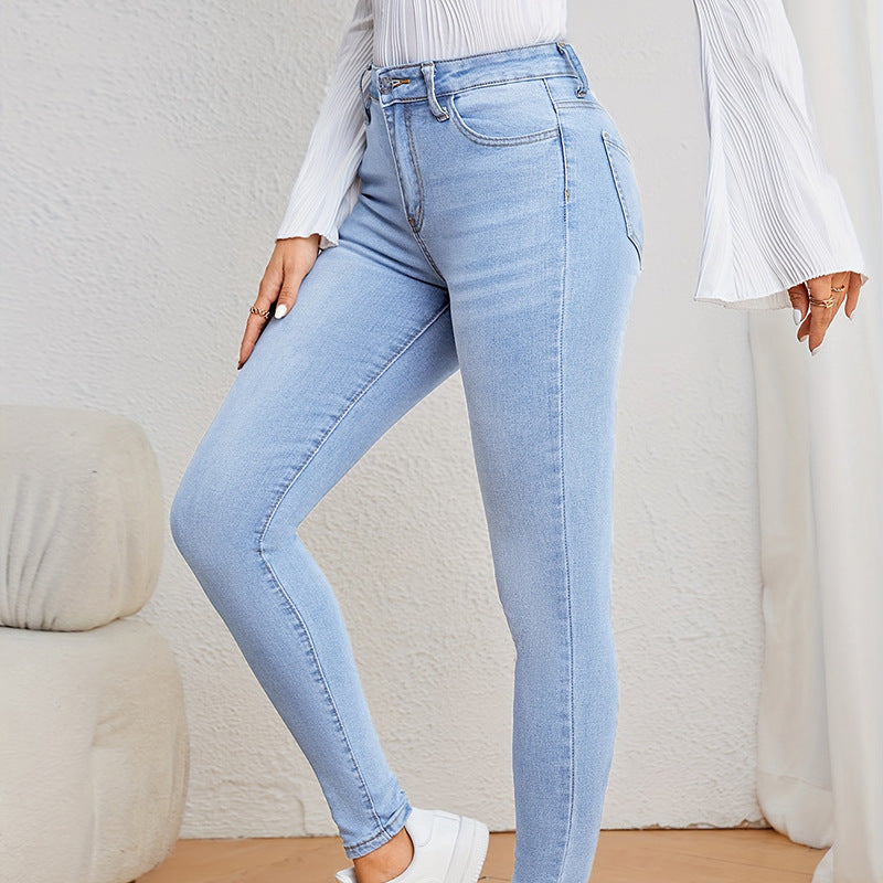 Fashionable Womens Stretchy Slim-Fit Denim Bootcut Pants