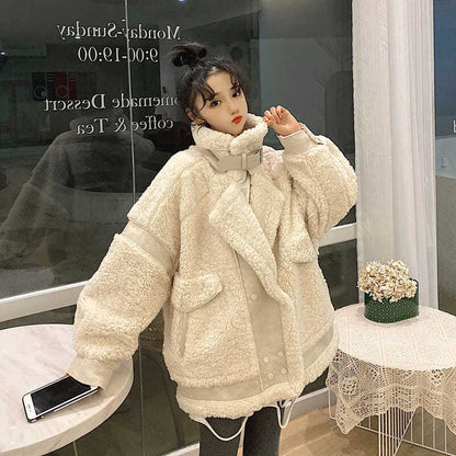All-match Women's Clothing With Plush Thick Fur