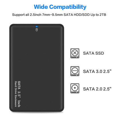 2.5 Inch Mobile Hard Disk Box Usb3.0 Serial SATA Solid State SSD Mechanical Disk Mobile Hard Disk Box