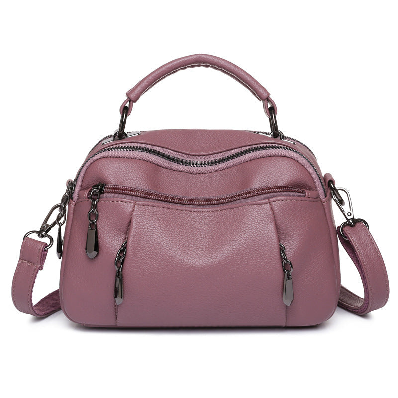 Multi-layered PU Handbag Tote And Crossbody Small Square Bag