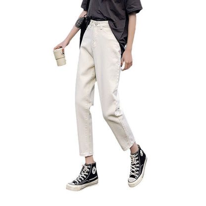 Womens Slim-fit Relaxed-fit Denim Harem Pants