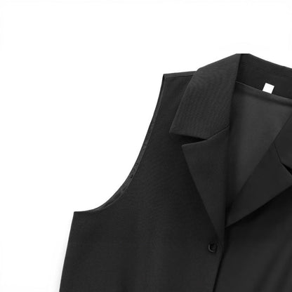 Womens Loose-Fit Diamond-Patterned Waistcoat Vest