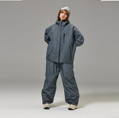 Unisex Windproof And Waterproof Loose-fitting Fashionable Ski Suit Set