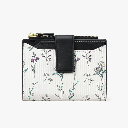 Womens Multifunctional Floral Short Wallet