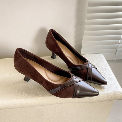 French Style High Heels Four Season Low Cut Pumps Pointed Toe 2026 New Fairy Style Stiletto Fashion Shoes 5.5cm Heel
