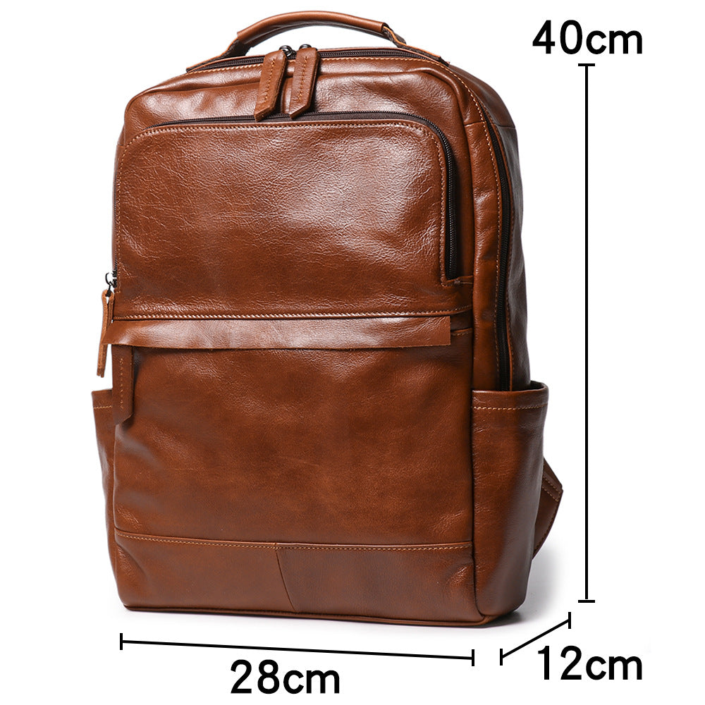 Retro-style New Arrival Mens Full-grain Leather Backpack