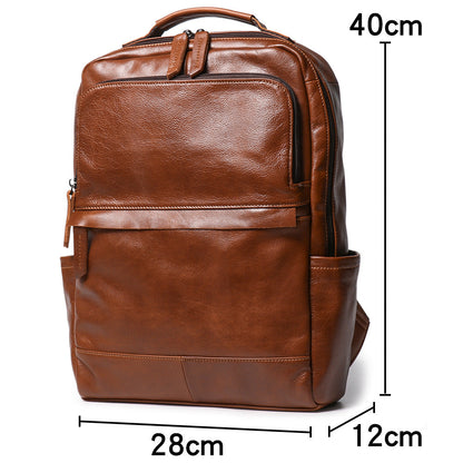 Retro-style New Arrival Mens Full-grain Leather Backpack