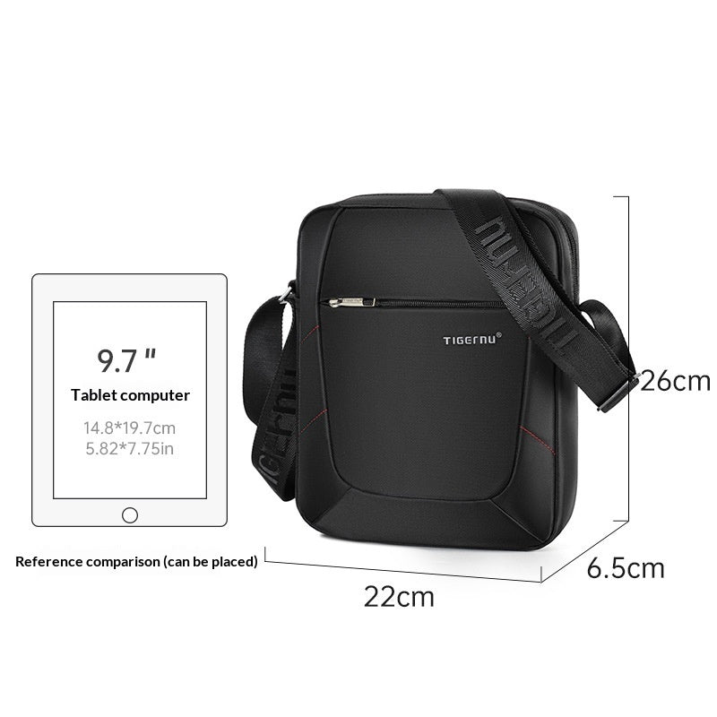 Mens Commuter Travel Crossbody Large-Capacity Sports Shoulder Bag