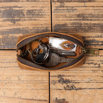 New Men's Genuine Leather Texture Coin Purse, Women's Key Case And Multi-functional Hand-held Storage Case For Foreign Trade Distribution