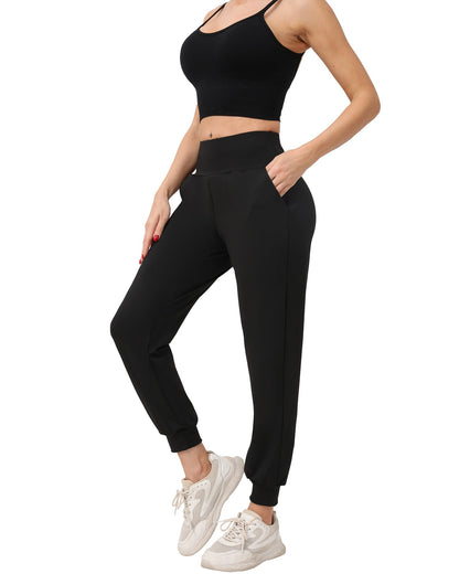 Cross-Border New European And American Women's Loose Sports Pants Running Training Leggings Pocket Casual Quick-Drying Fitness Pants