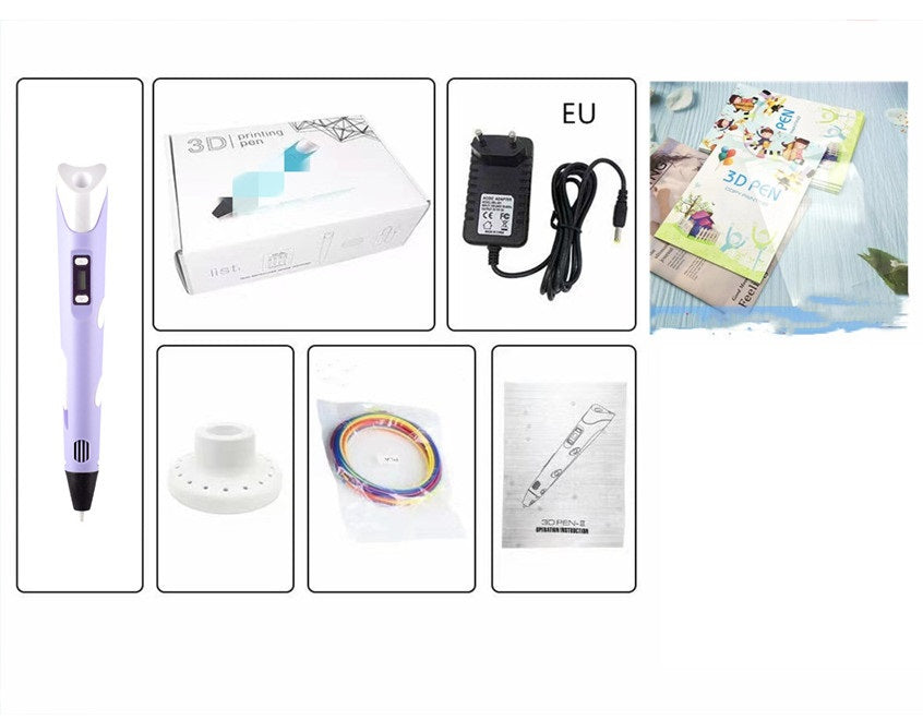 Children's 3D Printing Pen and Brush Toy Set