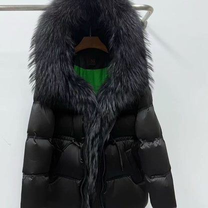 Women's Mid-length Padded Fur Coat