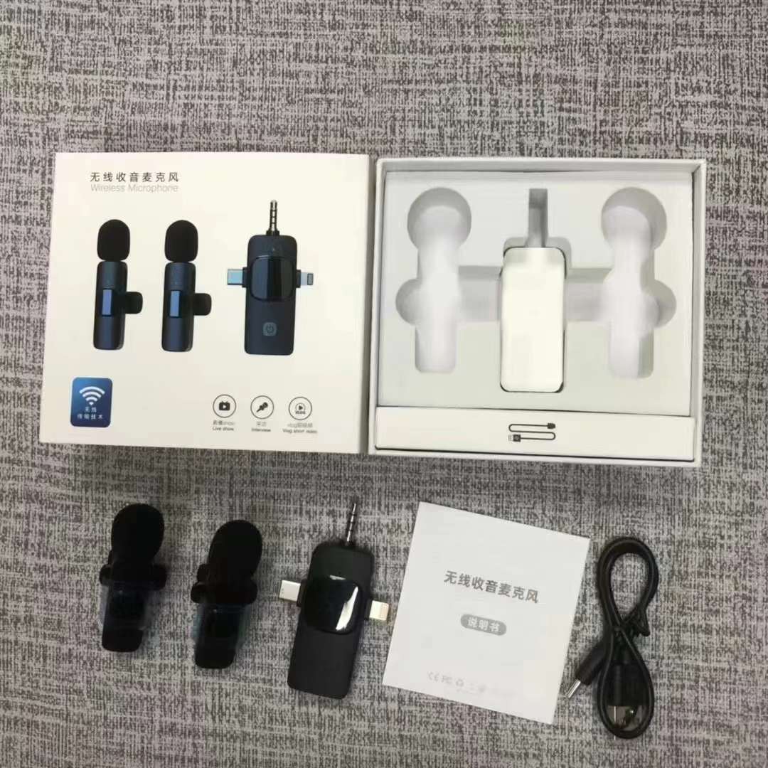Collar Clip Microphone Outdoor Video Recording Wireless Microphone